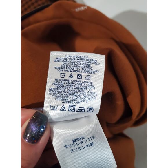 Lands End Houndstooth Starfish Legging Pants Womens Plus Size 2X Rust Black - Picture 9 of 11